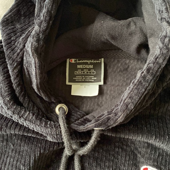 Champion corduroy ribbed hoodie medium (sold by Urban Outfitter) - Picture 3 of 3